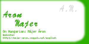 aron majer business card